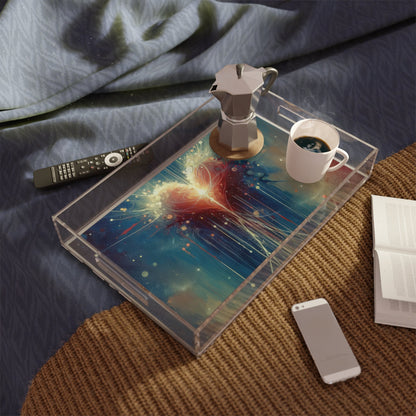 Transcendent Connection Beauty Acrylic Serving Tray - ATUH.ART