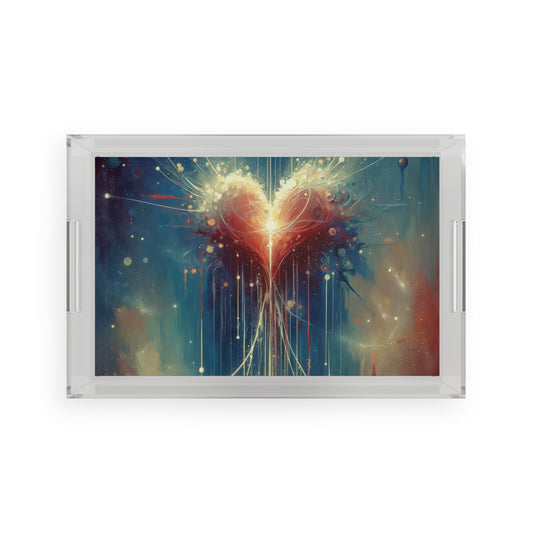 Transcendent Connection Beauty Acrylic Serving Tray - ATUH.ART