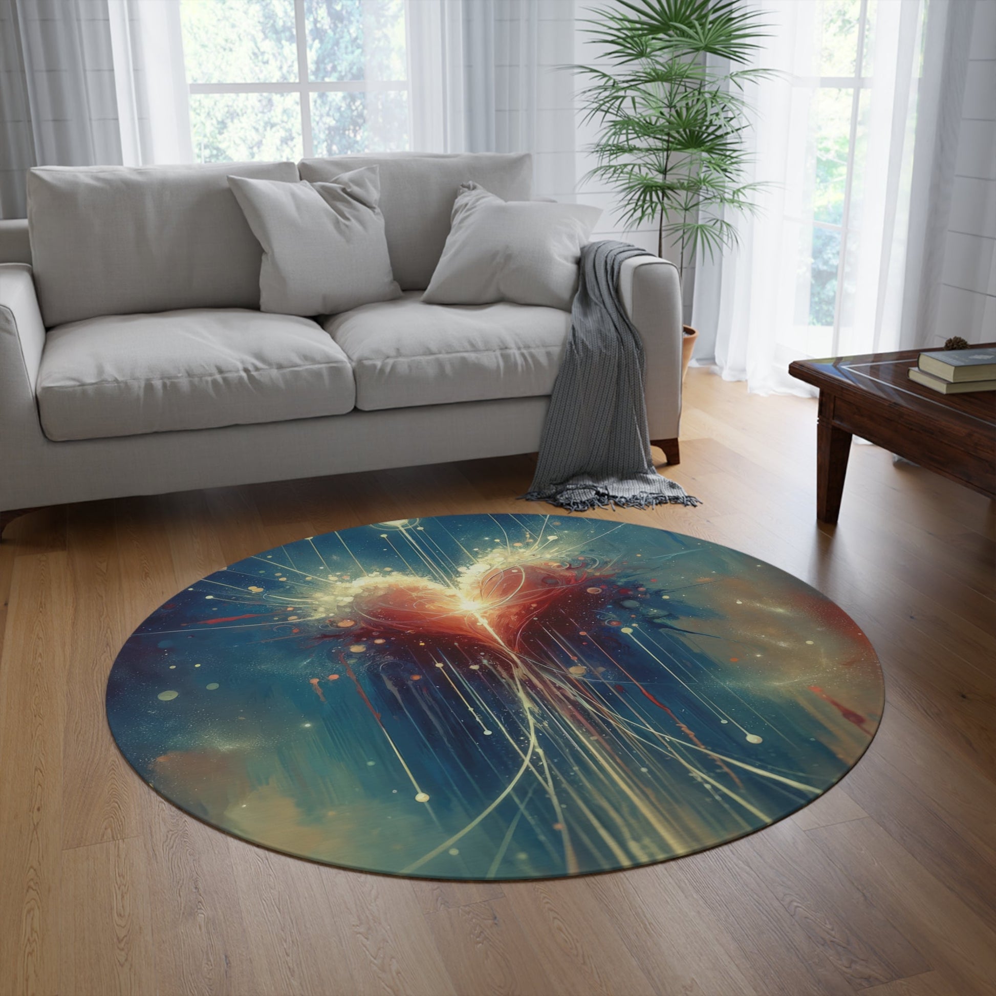 Transcendent Connection Beauty Round Rug - ATUH.ART