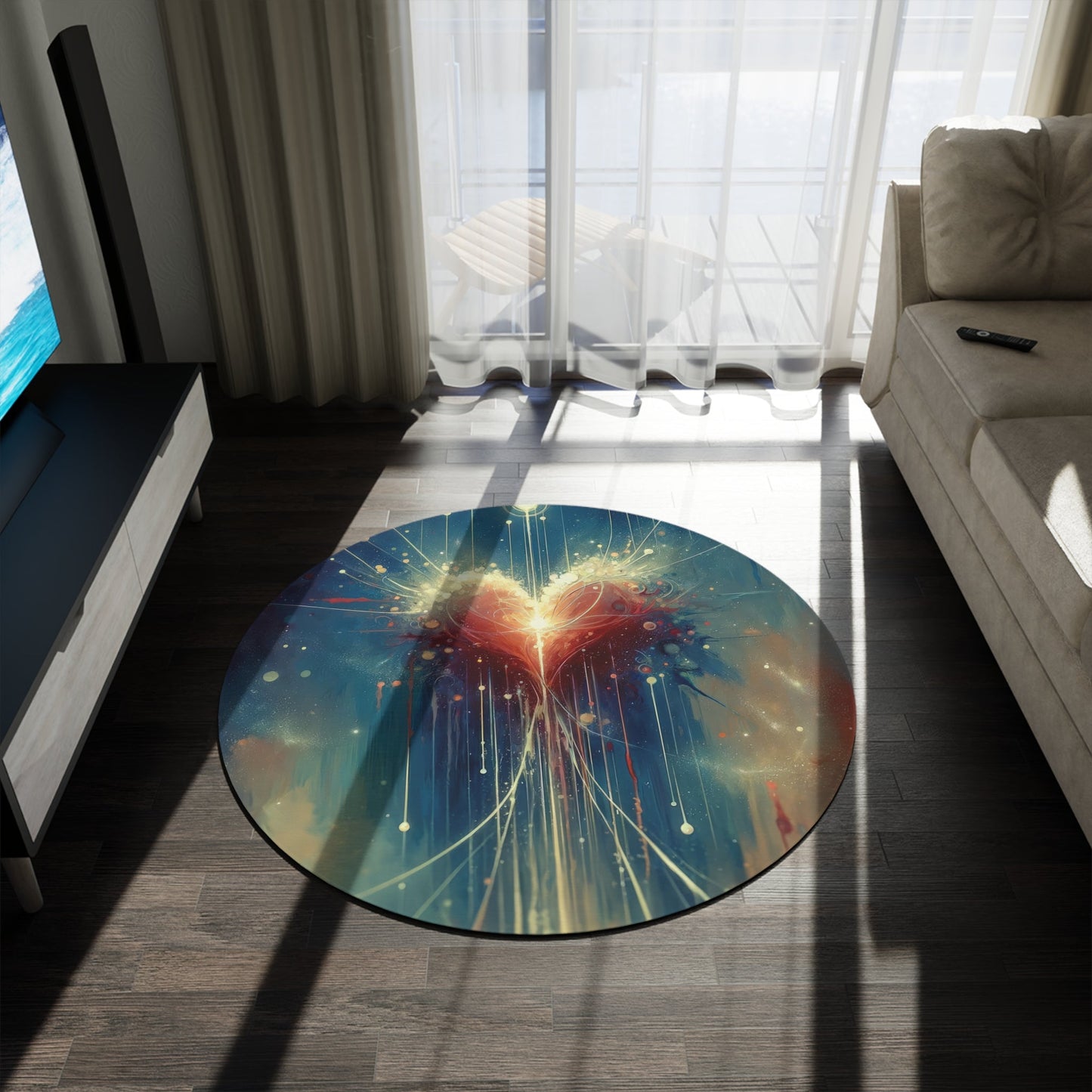 Transcendent Connection Beauty Round Rug - ATUH.ART
