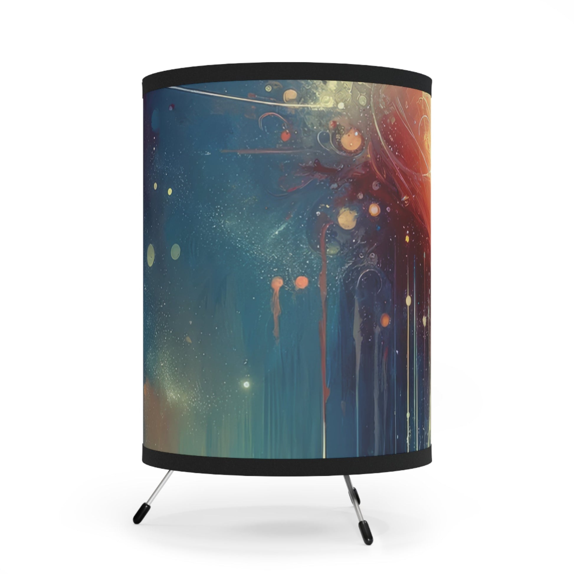 Transcendent Connection Beauty Tripod Lamp with High-Res Printed Shade, US\CA plug - ATUH.ART