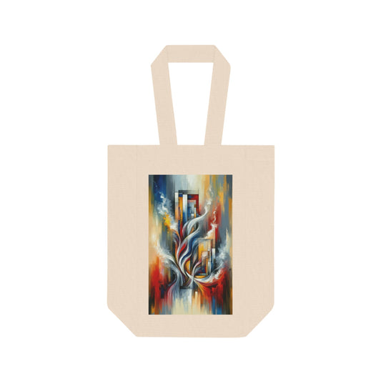Transcending Abstract Limitations Double Wine Tote Bag - ATUH.ART