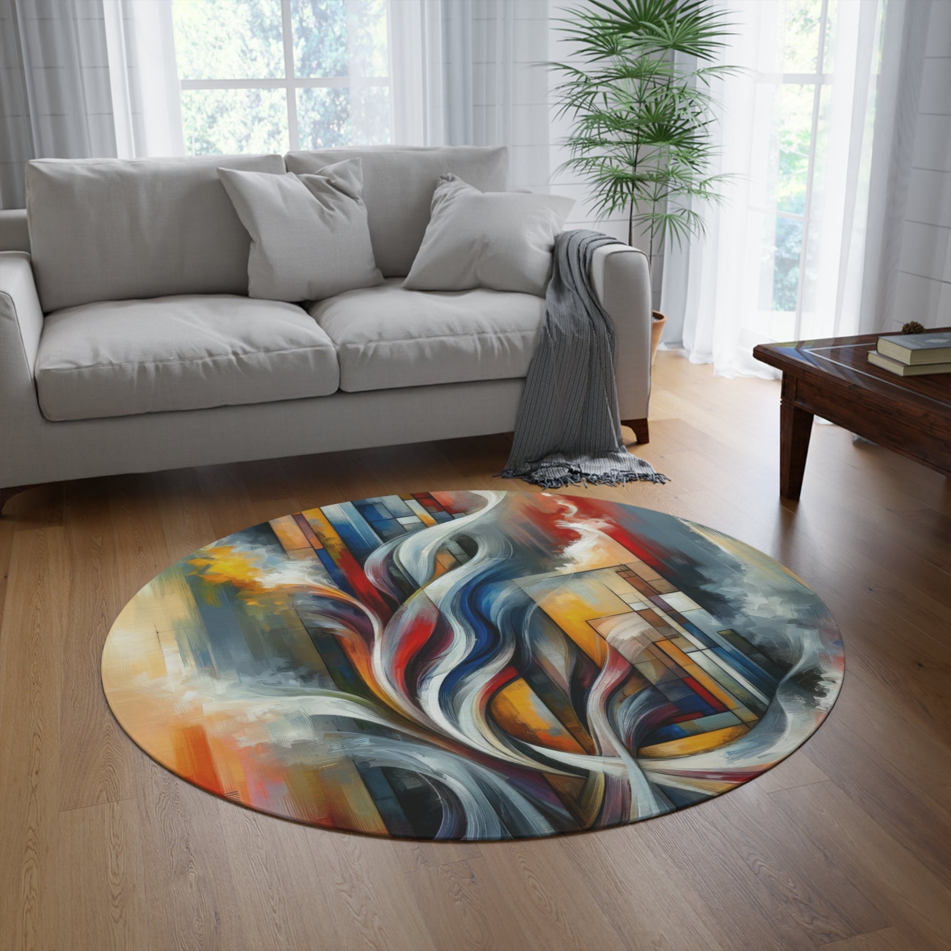 Transcending Abstract Limitations Round Rug - ATUH.ART