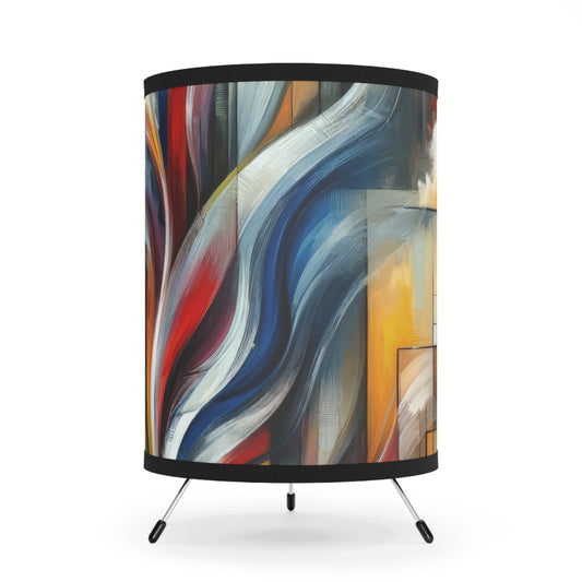 Transcending Abstract Limitations Tripod Lamp with High-Res Printed Shade, US\CA plug - ATUH.ART