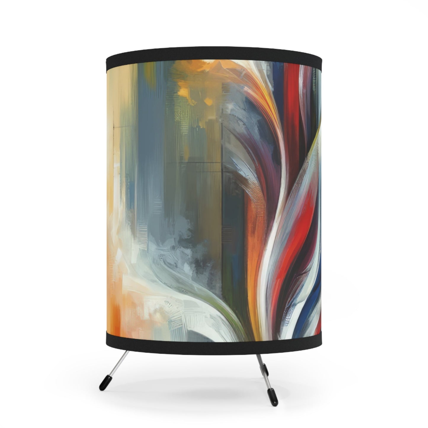 Transcending Abstract Limitations Tripod Lamp with High-Res Printed Shade, US\CA plug - ATUH.ART