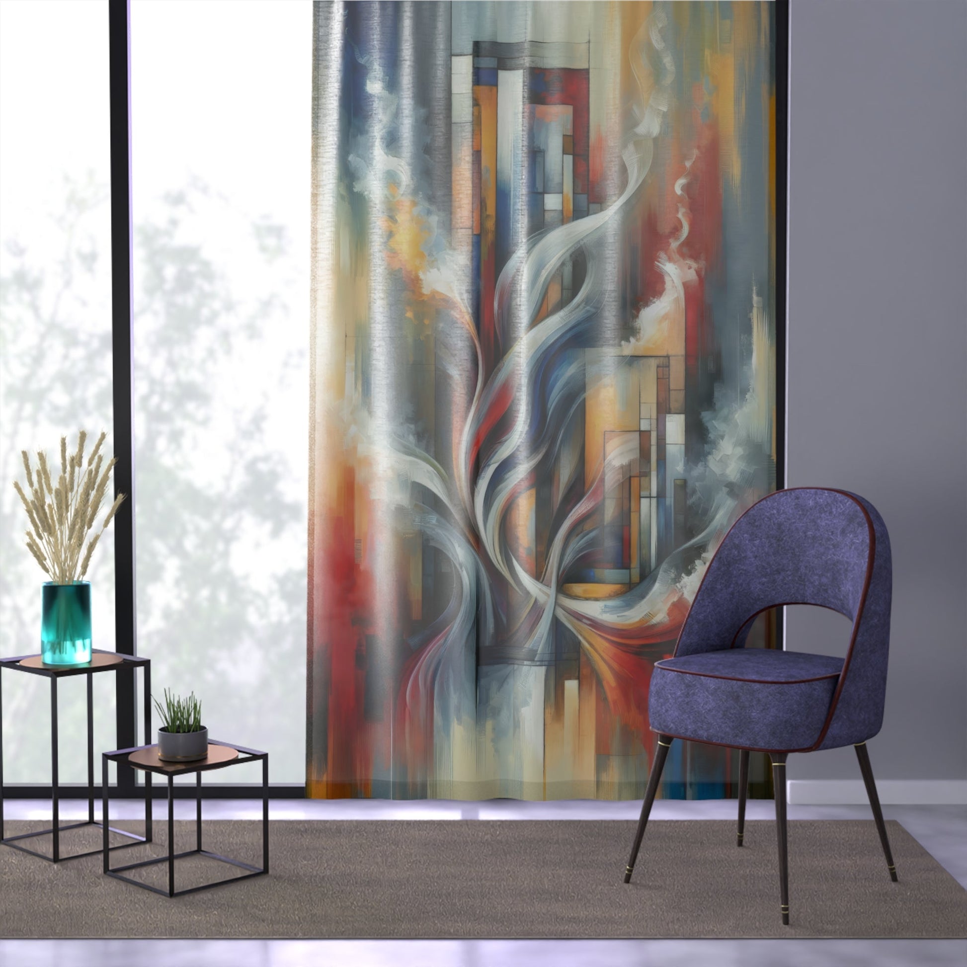 Transcending Abstract Limitations Window Curtain - ATUH.ART