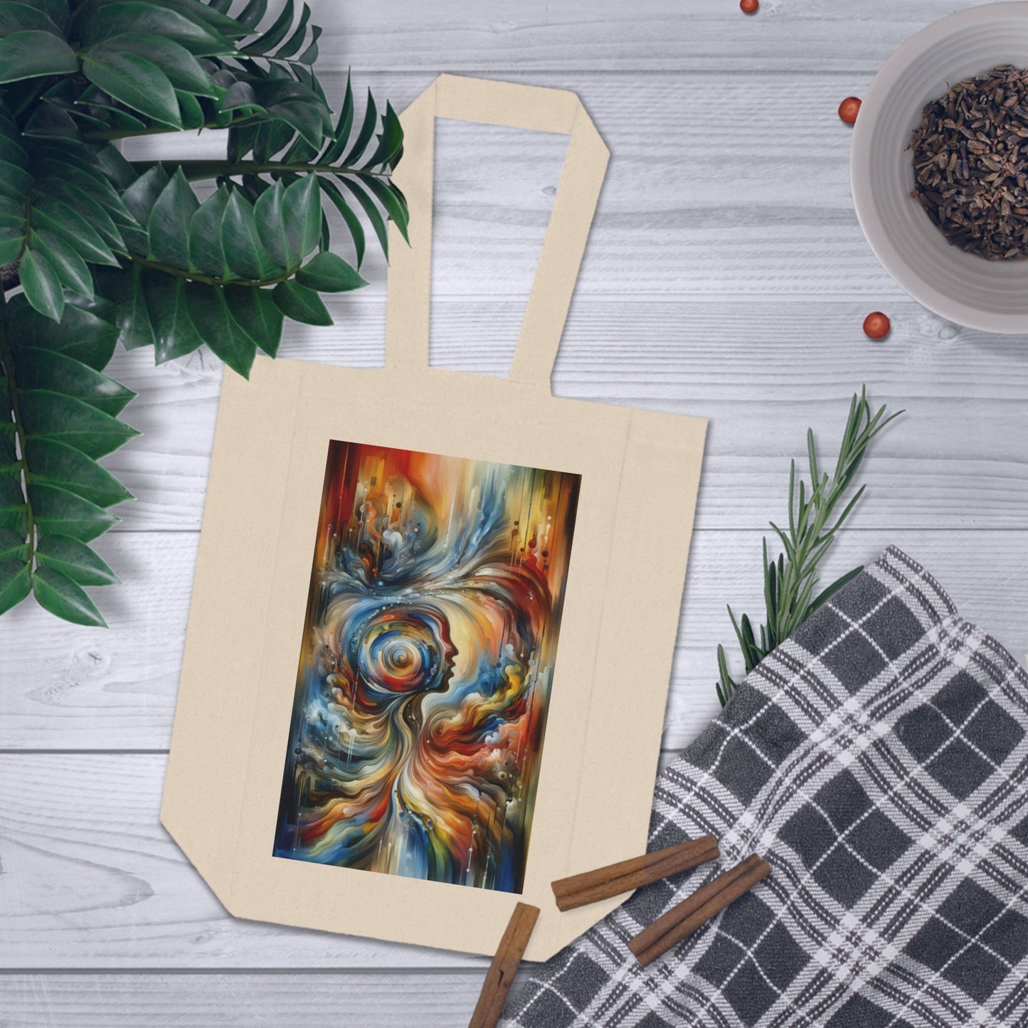 Transformation Essence Vortex Double Wine Tote Bag - ATUH.ART
