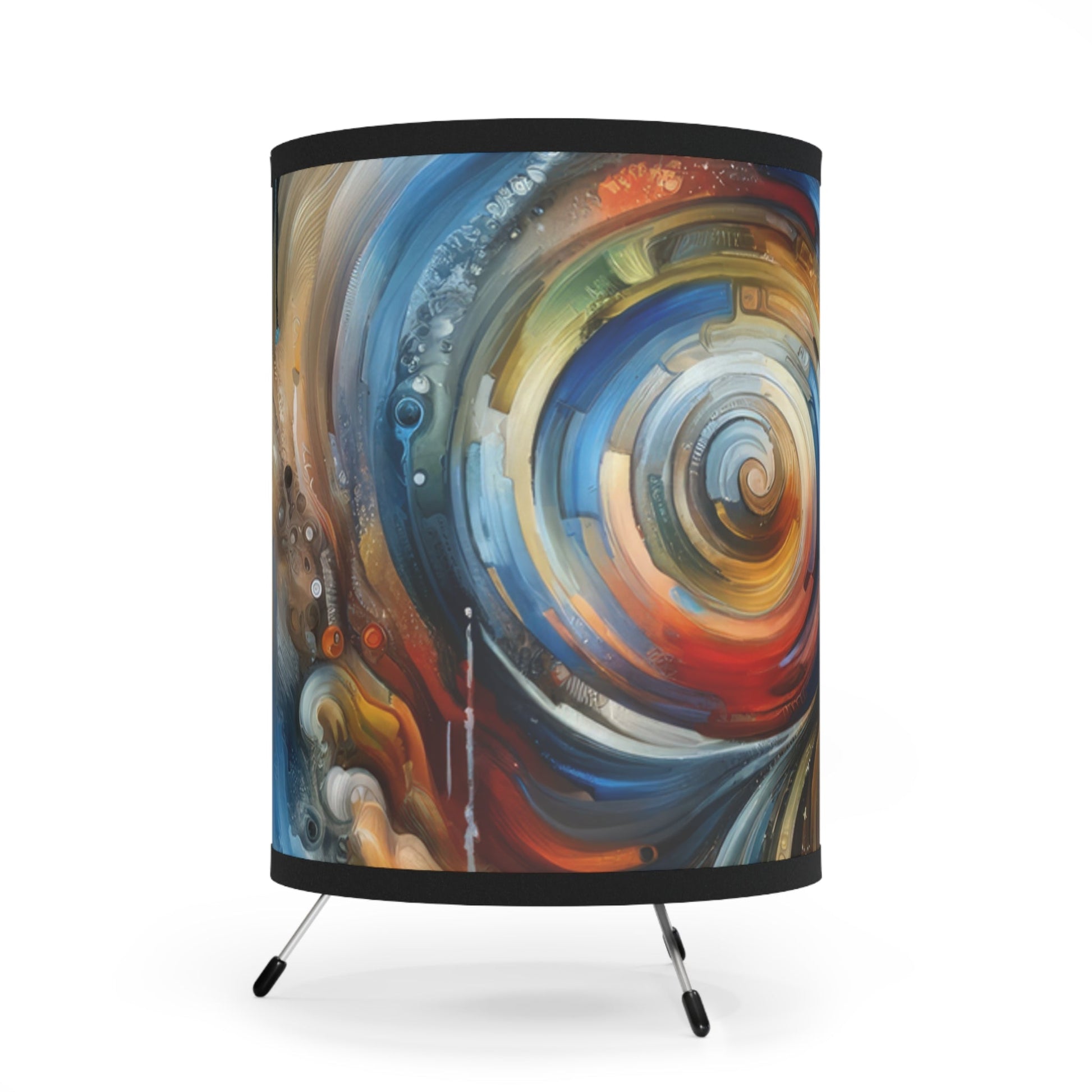 Transformation Essence Vortex Tripod Lamp with High-Res Printed Shade, US\CA plug - ATUH.ART