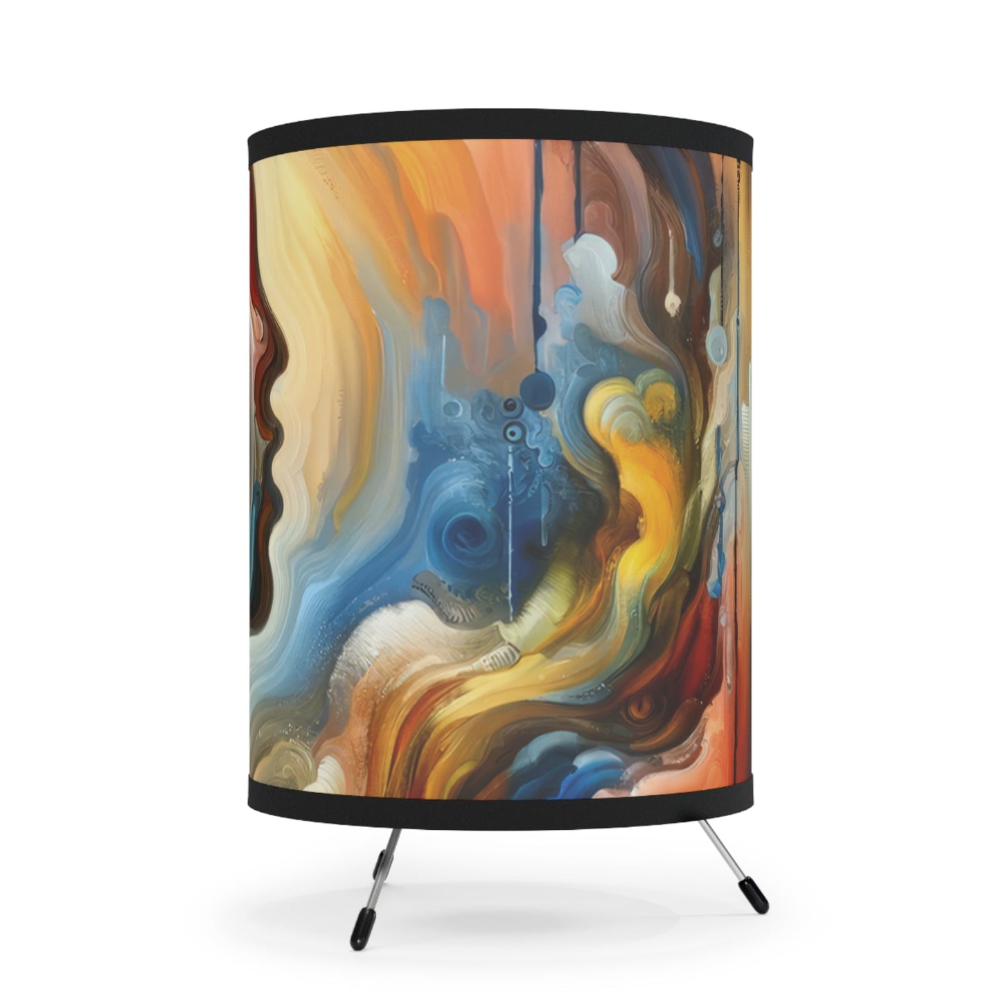 Transformation Essence Vortex Tripod Lamp with High-Res Printed Shade, US\CA plug - ATUH.ART