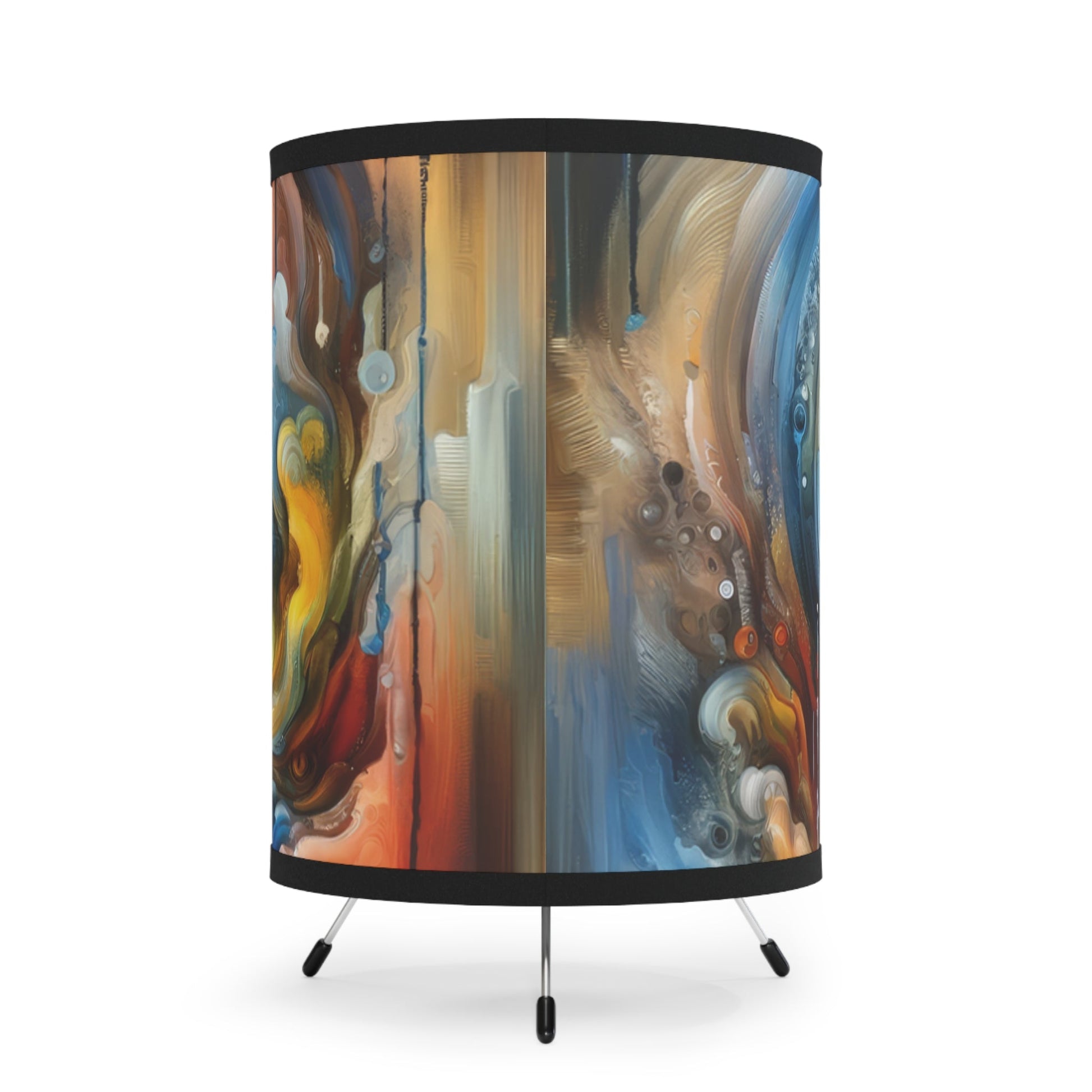 Transformation Essence Vortex Tripod Lamp with High-Res Printed Shade, US\CA plug - ATUH.ART