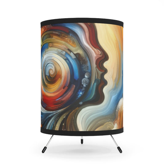 Transformation Essence Vortex Tripod Lamp with High-Res Printed Shade, US\CA plug - ATUH.ART