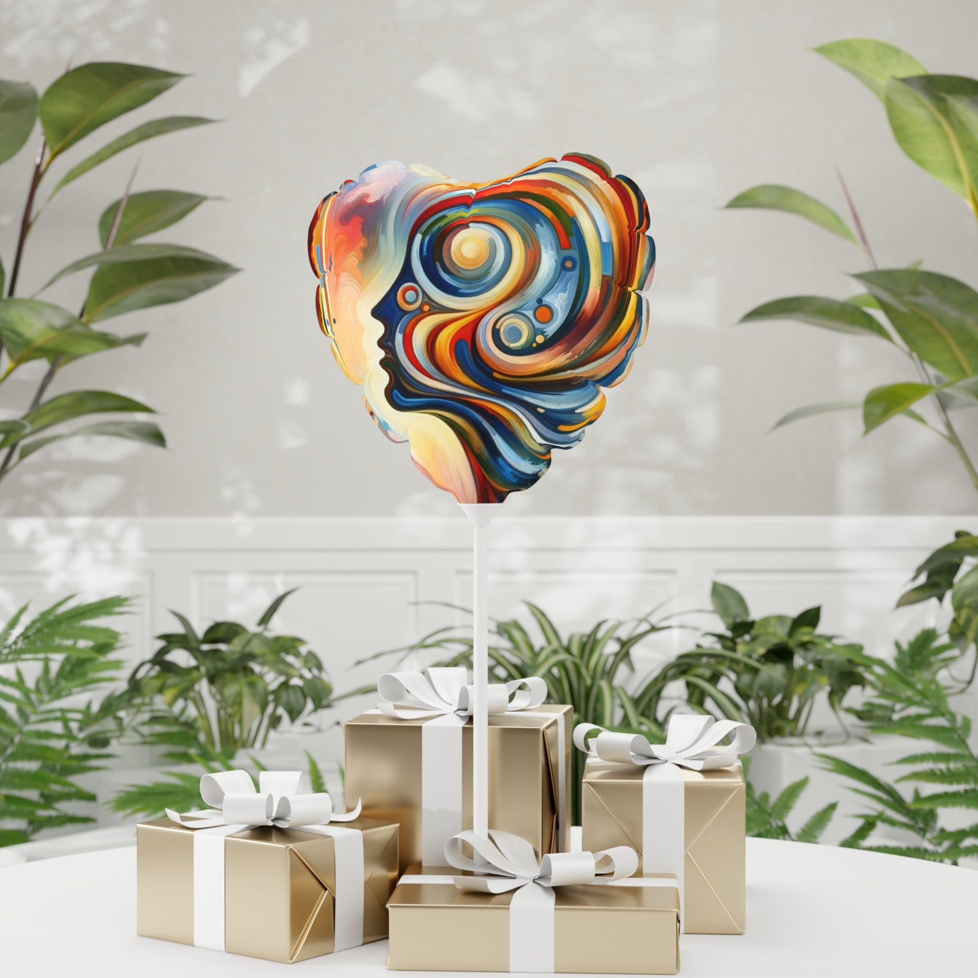 Transformative Harmonic Tachism Balloon (Round and Heart-shaped), 11" - ATUH.ART