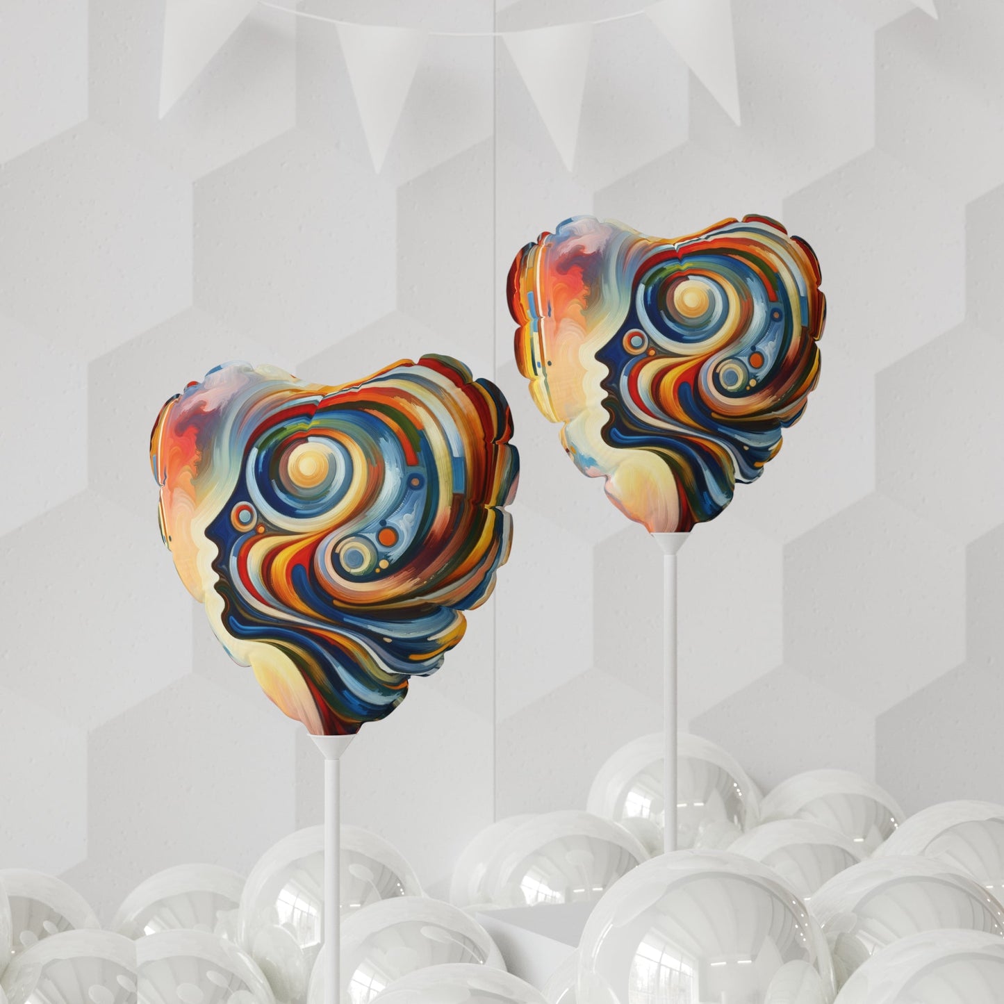Transformative Harmonic Tachism Balloon (Round and Heart-shaped), 11" - ATUH.ART