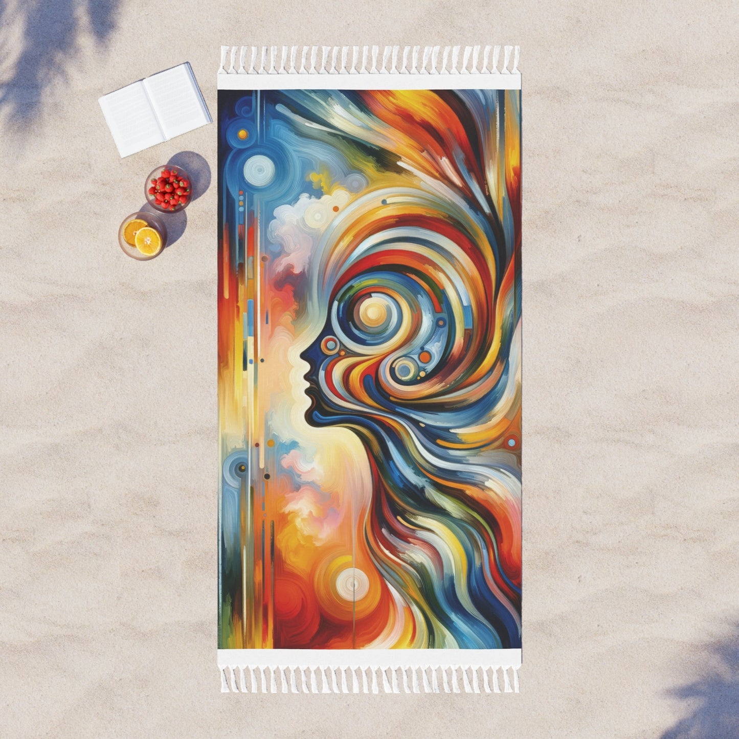 Transformative Harmonic Tachism Boho Beach Cloth - ATUH.ART