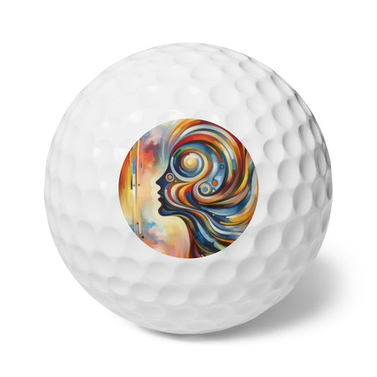 Transformative Harmonic Tachism Golf Balls, 6pcs - ATUH.ART