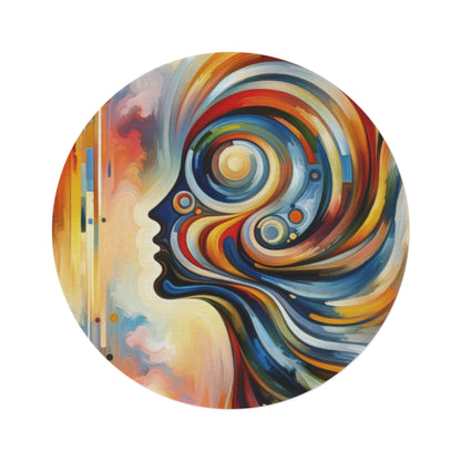 Transformative Harmonic Tachism Round Rug - ATUH.ART