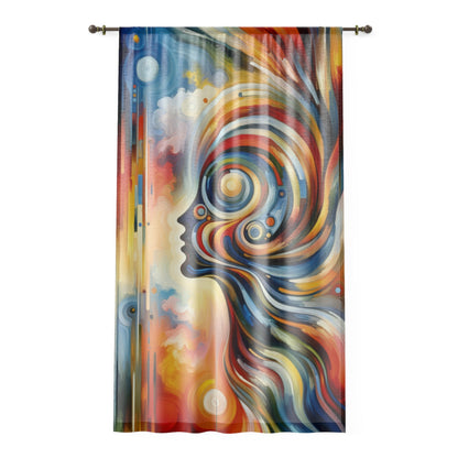 Transformative Harmonic Tachism Window Curtain - ATUH.ART