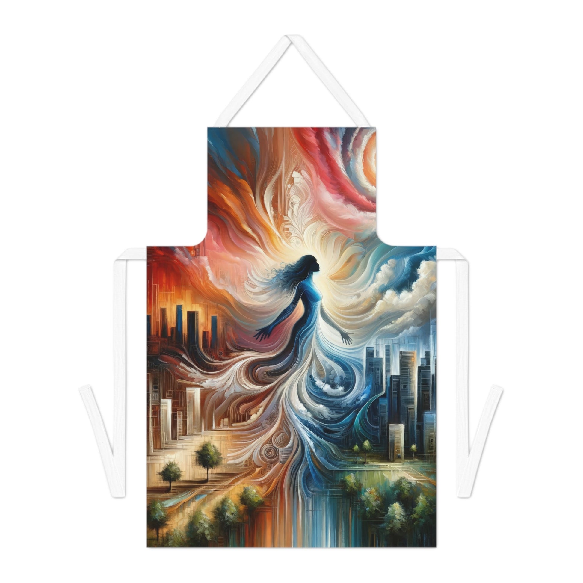 Transformative Tachism Emergence Adult Apron (AOP) - ATUH.ART