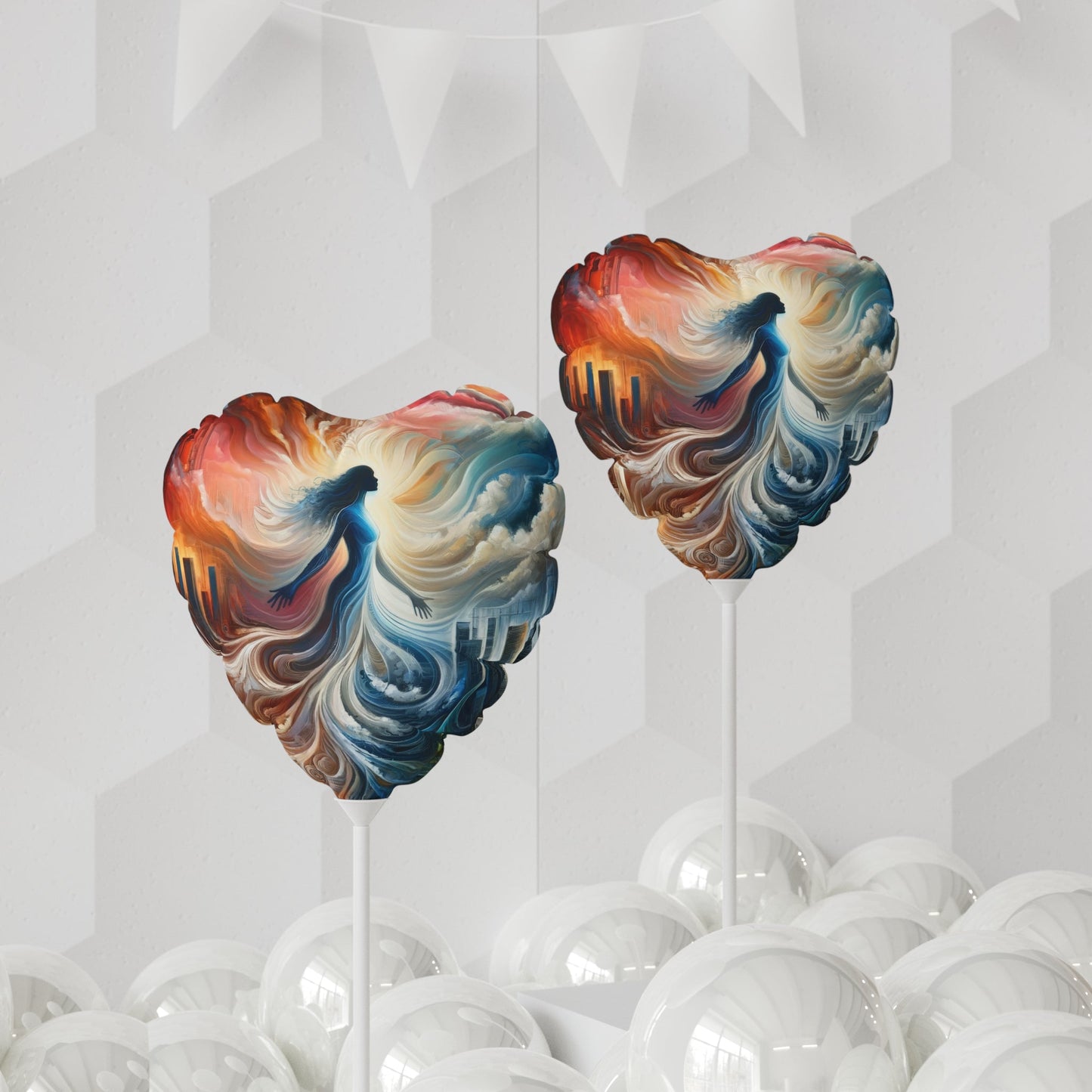 Transformative Tachism Emergence Balloon (Round and Heart-shaped), 11" - ATUH.ART