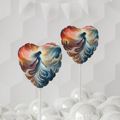 Transformative Tachism Emergence Balloon (Round and Heart-shaped), 11" - ATUH.ART