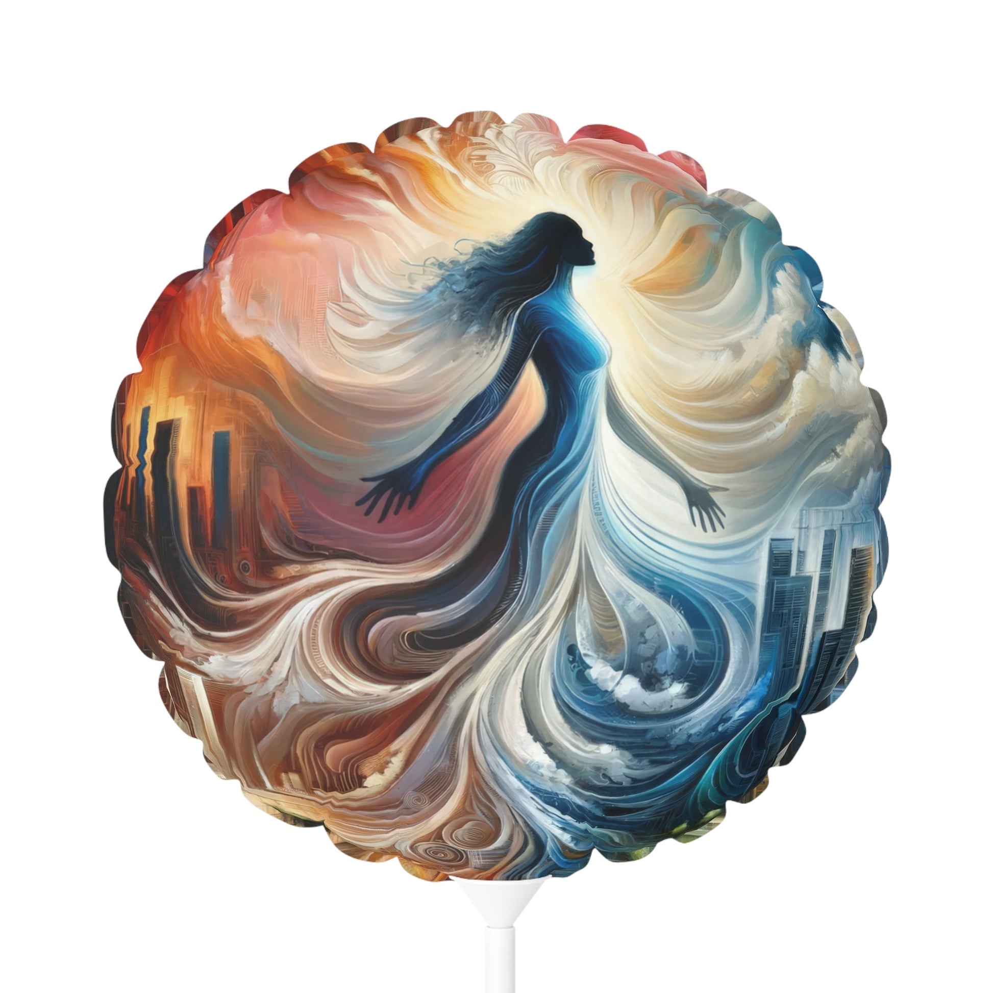 Transformative Tachism Emergence Balloon (Round and Heart-shaped), 11" - ATUH.ART