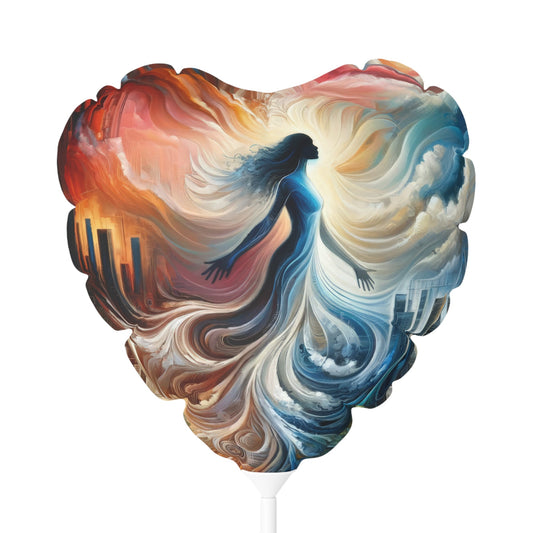 Transformative Tachism Emergence Balloon (Round and Heart-shaped), 11" - ATUH.ART