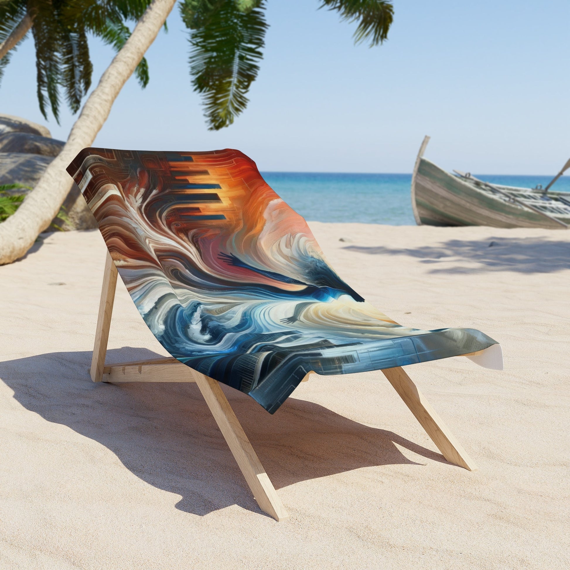 Transformative Tachism Emergence Beach Towel - ATUH.ART