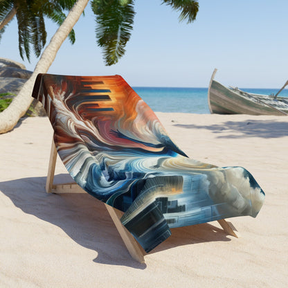 Transformative Tachism Emergence Beach Towel - ATUH.ART