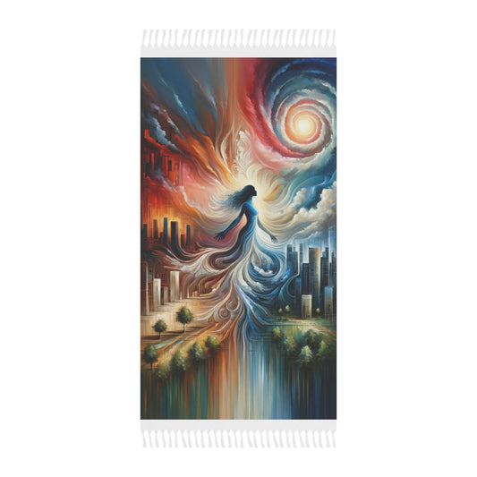 Transformative Tachism Emergence Boho Beach Cloth - ATUH.ART