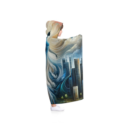 Transformative Tachism Emergence Hooded Blanket - ATUH.ART