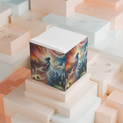 Transformative Tachism Emergence Note Cube - ATUH.ART
