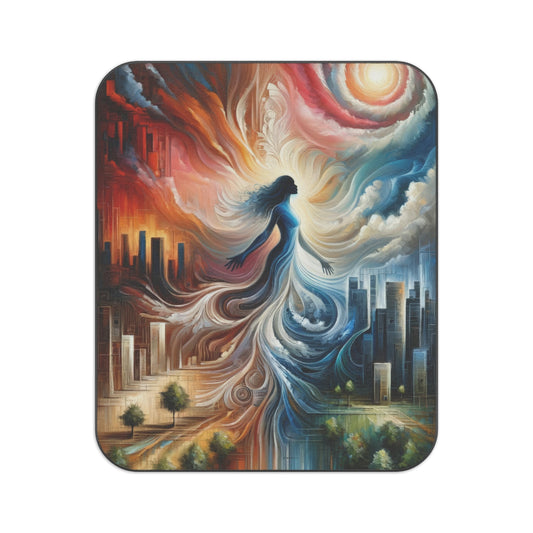 Transformative Tachism Emergence Picnic Blanket - ATUH.ART