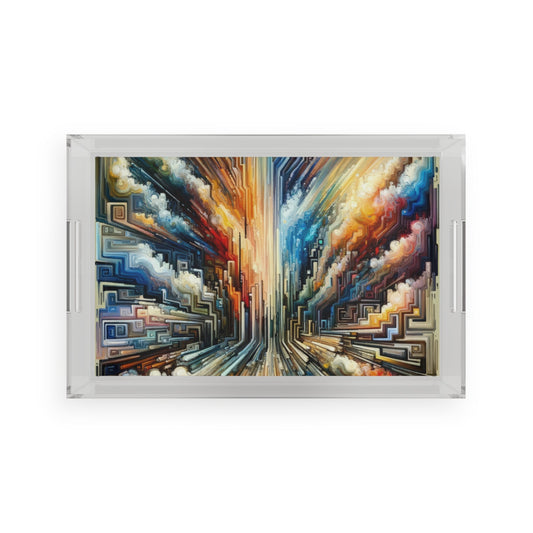 Transformative Tapestry Ascent Acrylic Serving Tray - ATUH.ART