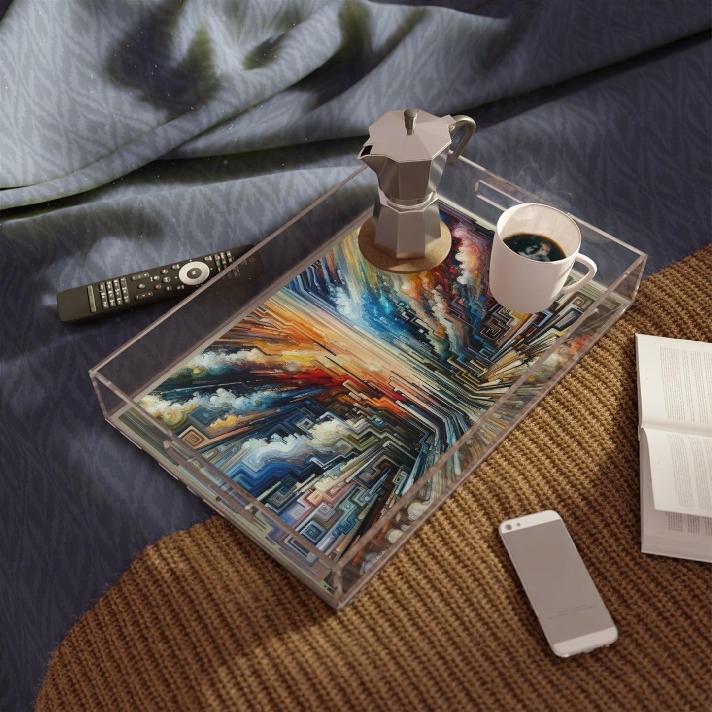 Transformative Tapestry Ascent Acrylic Serving Tray - ATUH.ART