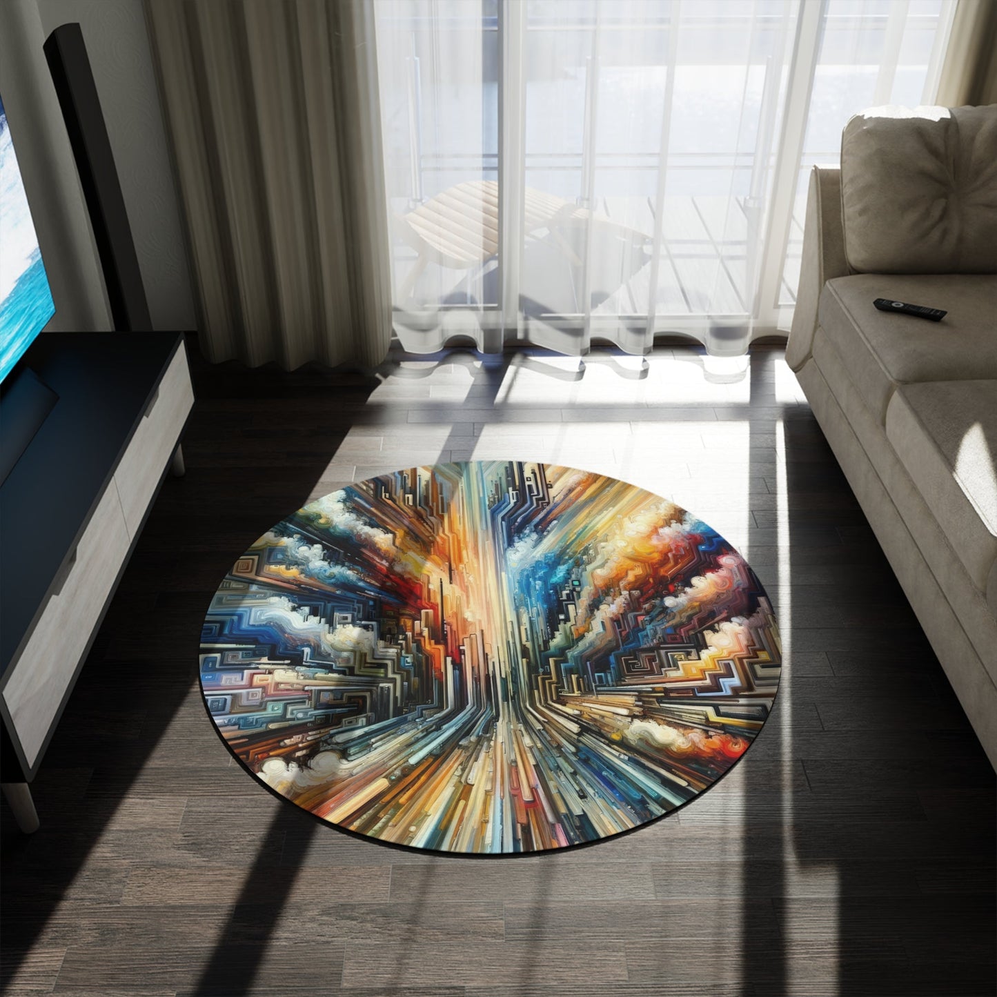Transformative Tapestry Ascent Round Rug - ATUH.ART