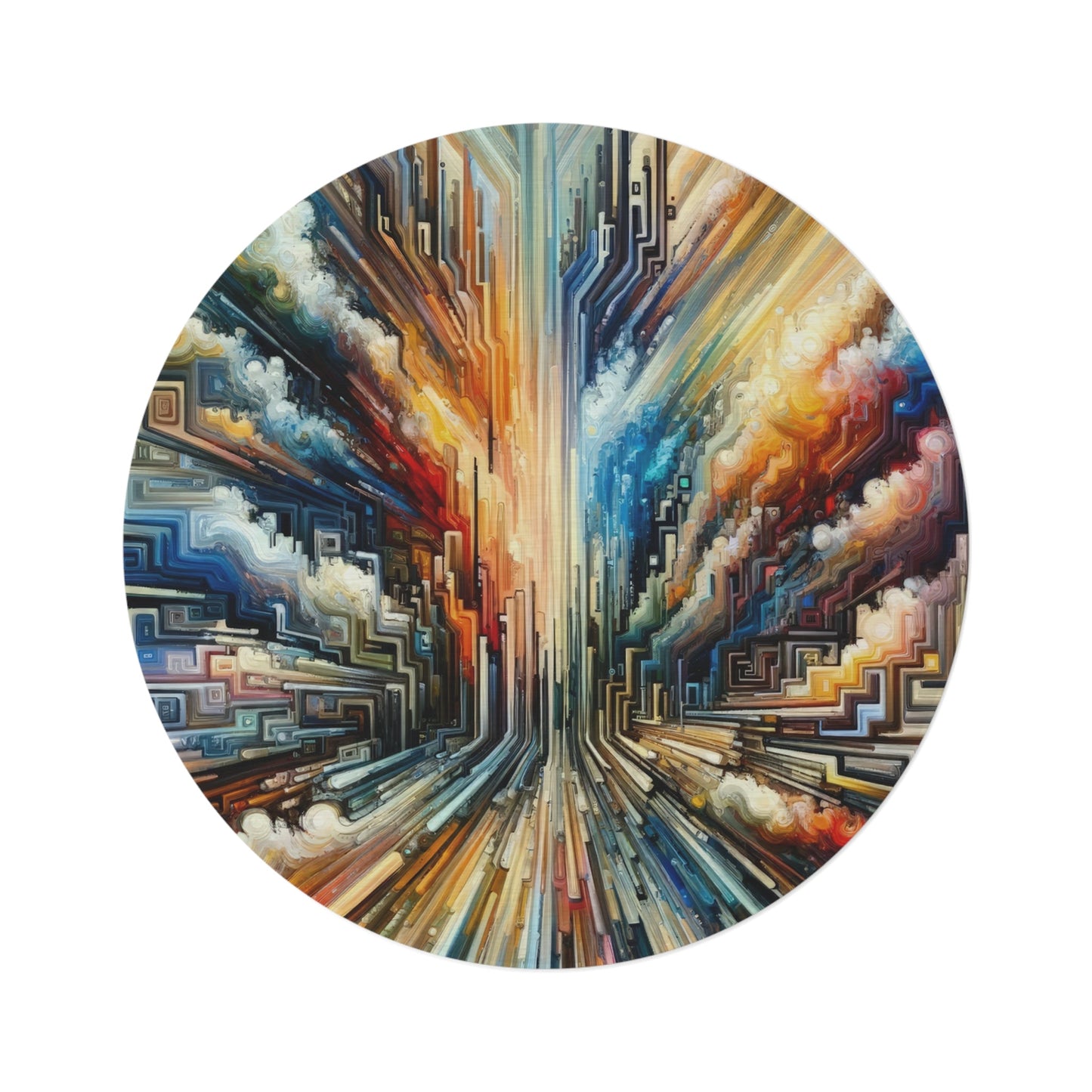 Transformative Tapestry Ascent Round Rug - ATUH.ART