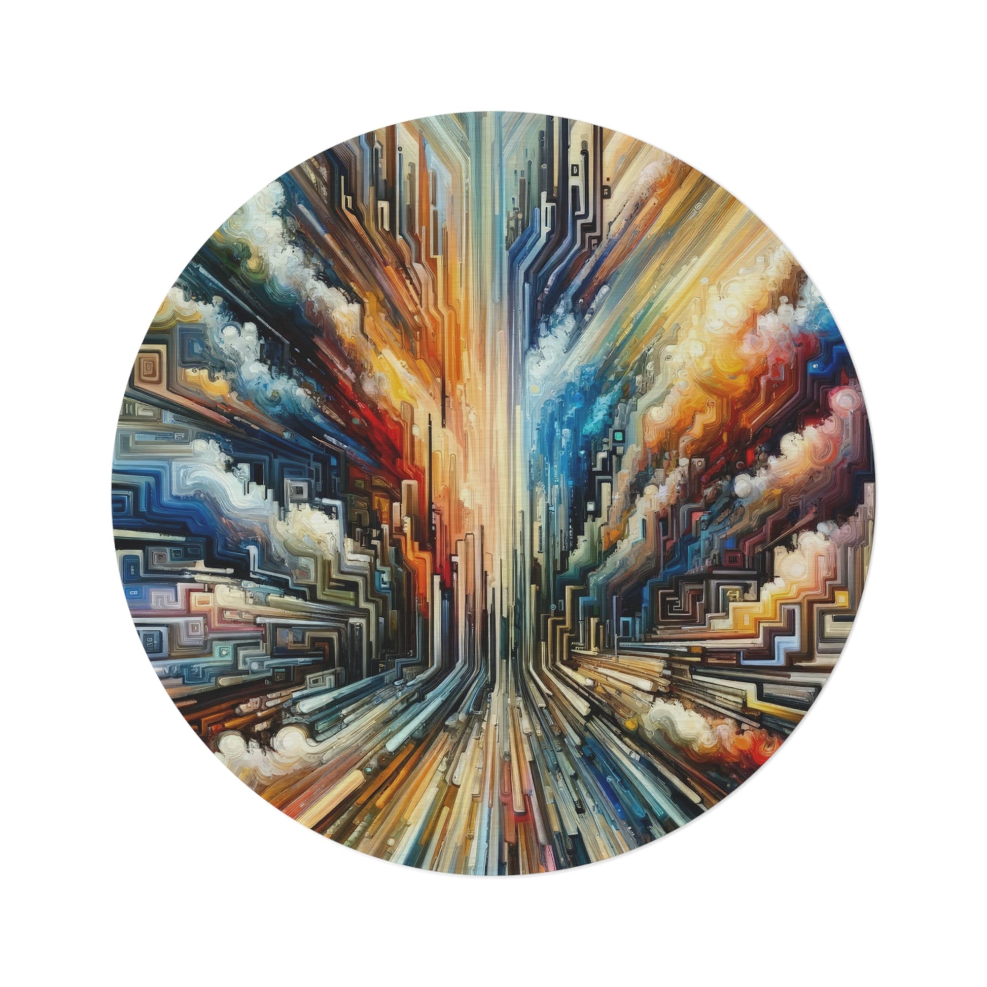 Transformative Tapestry Ascent Round Rug - ATUH.ART