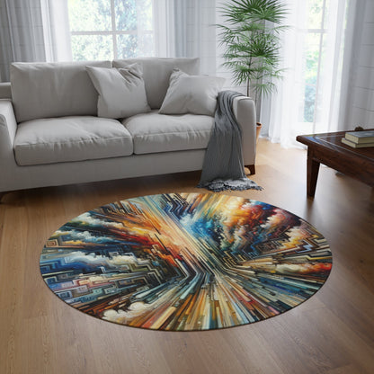 Transformative Tapestry Ascent Round Rug - ATUH.ART
