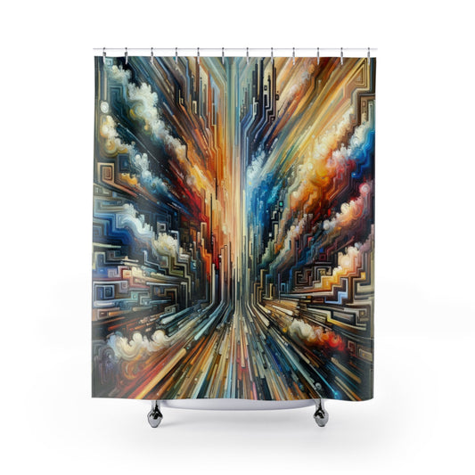 Transformative Tapestry Ascent Shower Curtains - ATUH.ART