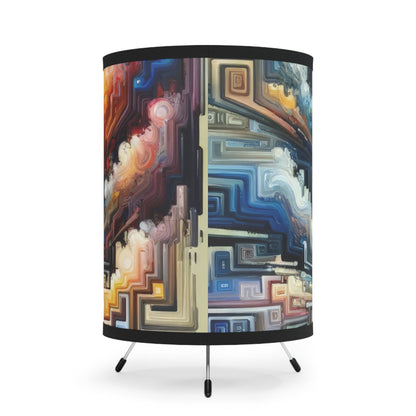 Transformative Tapestry Ascent Tripod Lamp with High-Res Printed Shade, US\CA plug - ATUH.ART