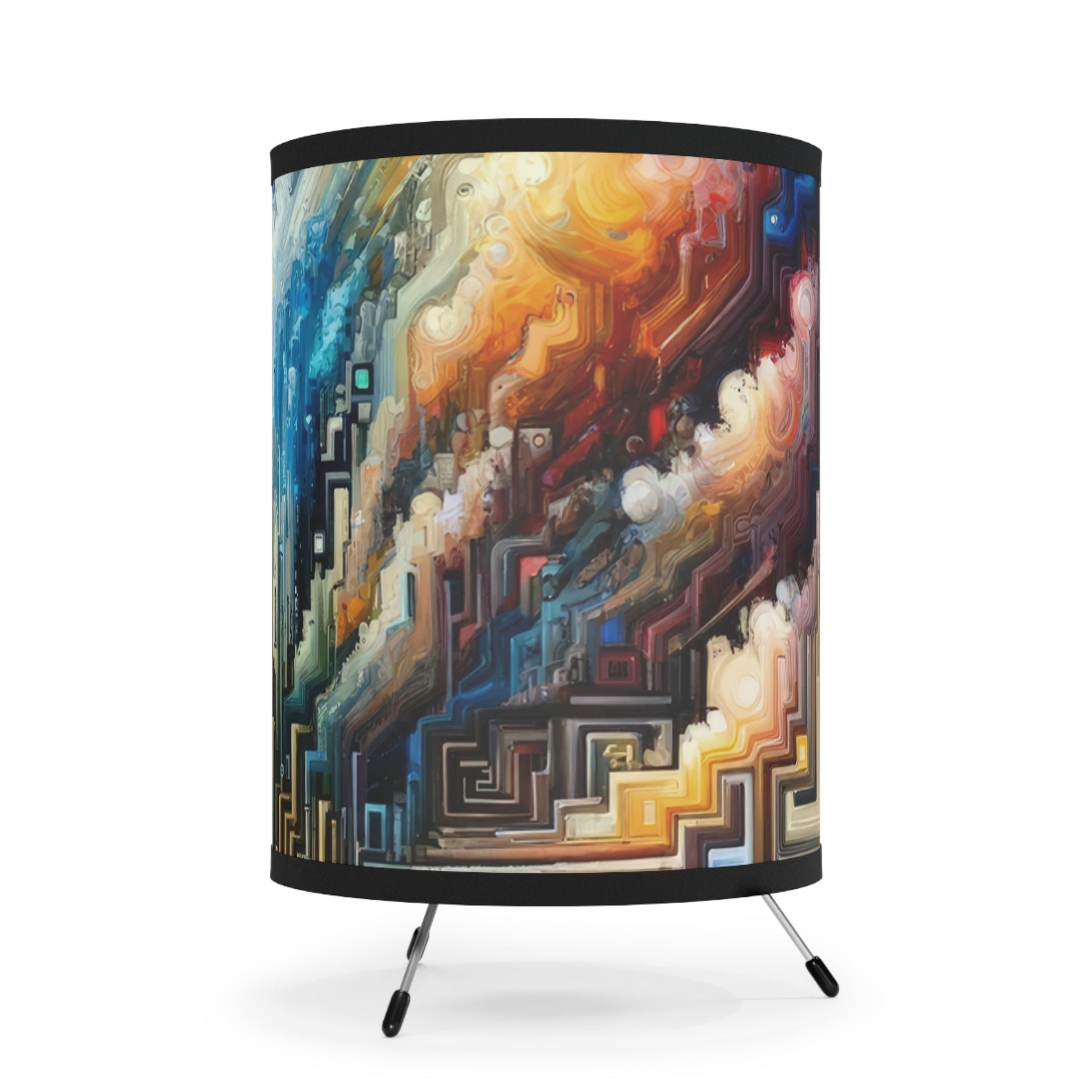 Transformative Tapestry Ascent Tripod Lamp with High-Res Printed Shade, US\CA plug - ATUH.ART