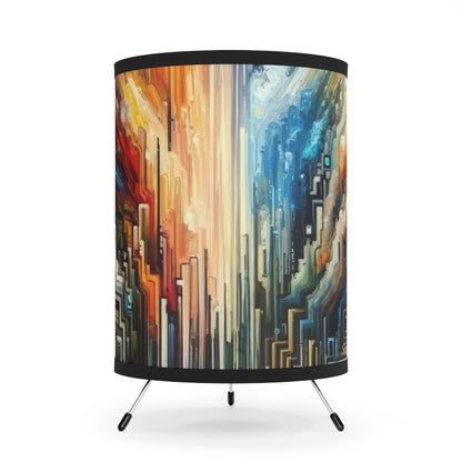 Transformative Tapestry Ascent Tripod Lamp with High-Res Printed Shade, US\CA plug - ATUH.ART