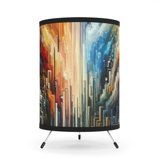 Transformative Tapestry Ascent Tripod Lamp with High-Res Printed Shade, US\CA plug - ATUH.ART