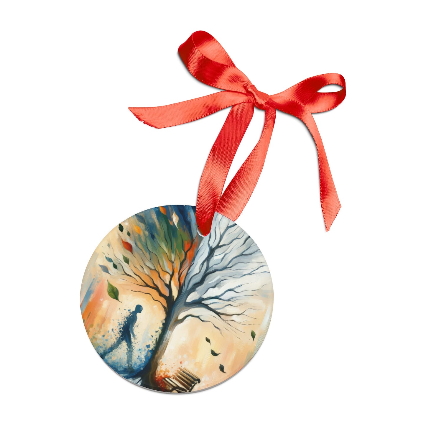 Transient Essence Anchored Acrylic Ornament with Ribbon - ATUH.ART