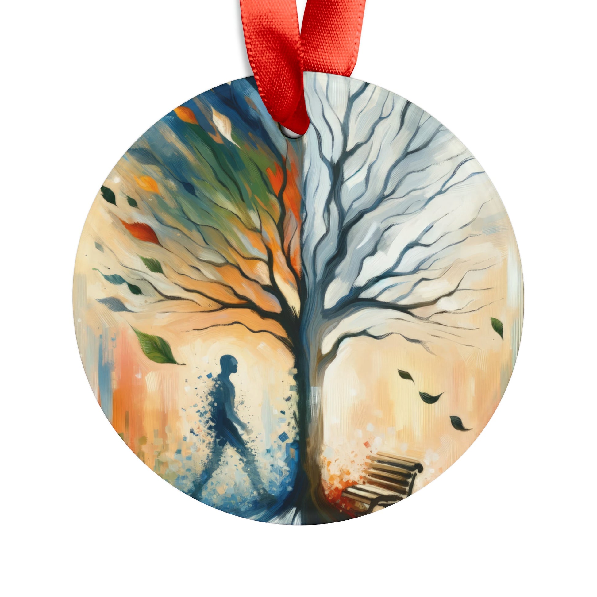 Transient Essence Anchored Acrylic Ornament with Ribbon - ATUH.ART