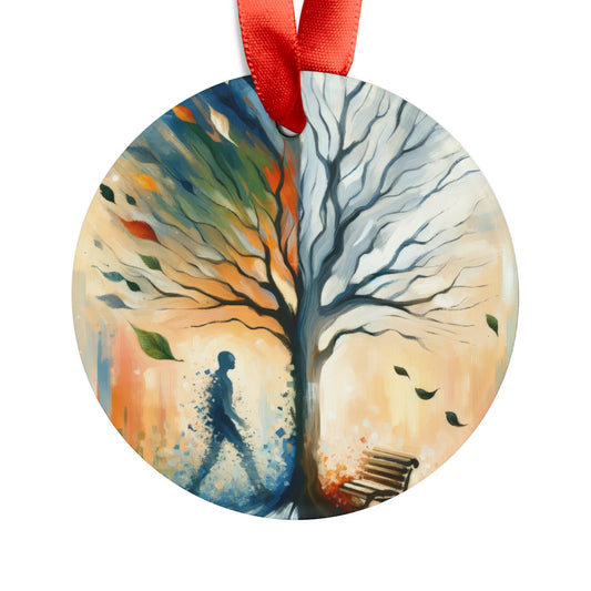 Transient Essence Anchored Acrylic Ornament with Ribbon - ATUH.ART