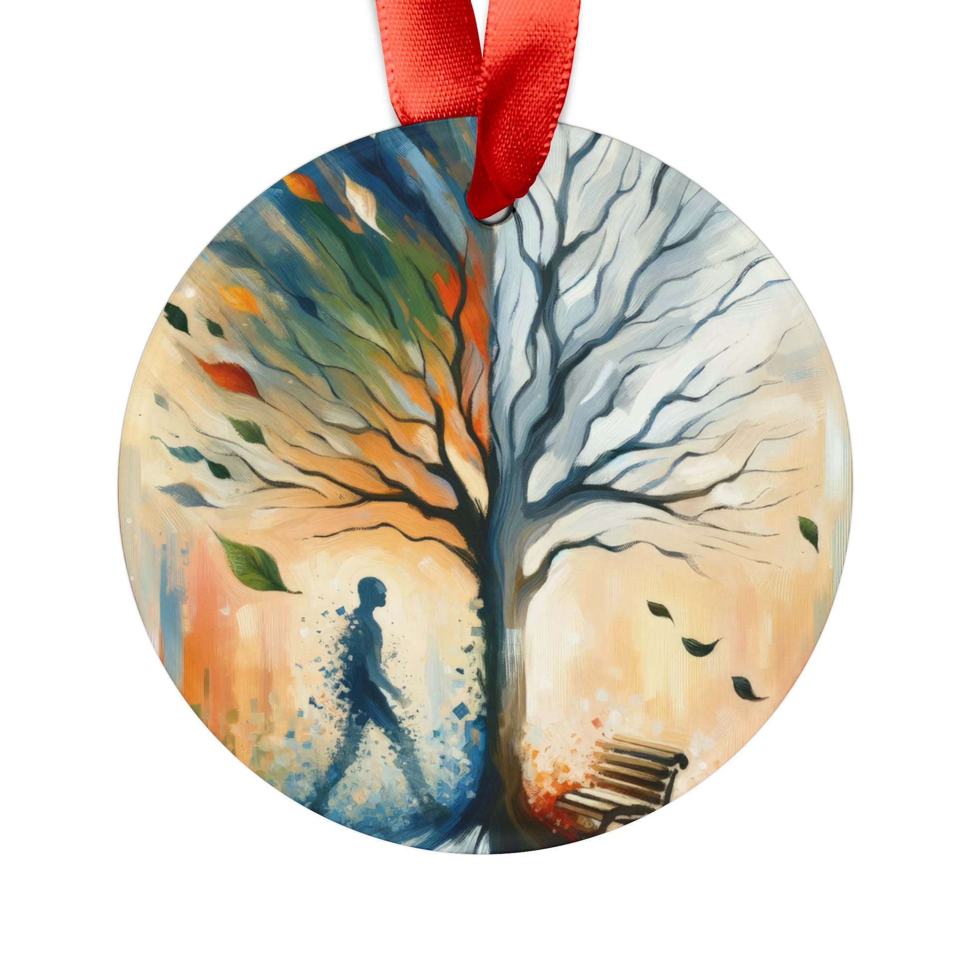 Transient Essence Anchored Acrylic Ornament with Ribbon - ATUH.ART
