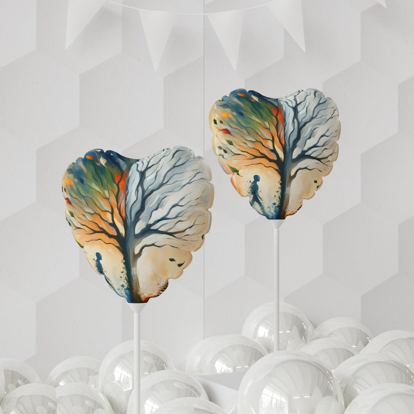 Transient Essence Anchored Balloon (Round and Heart-shaped), 11" - ATUH.ART