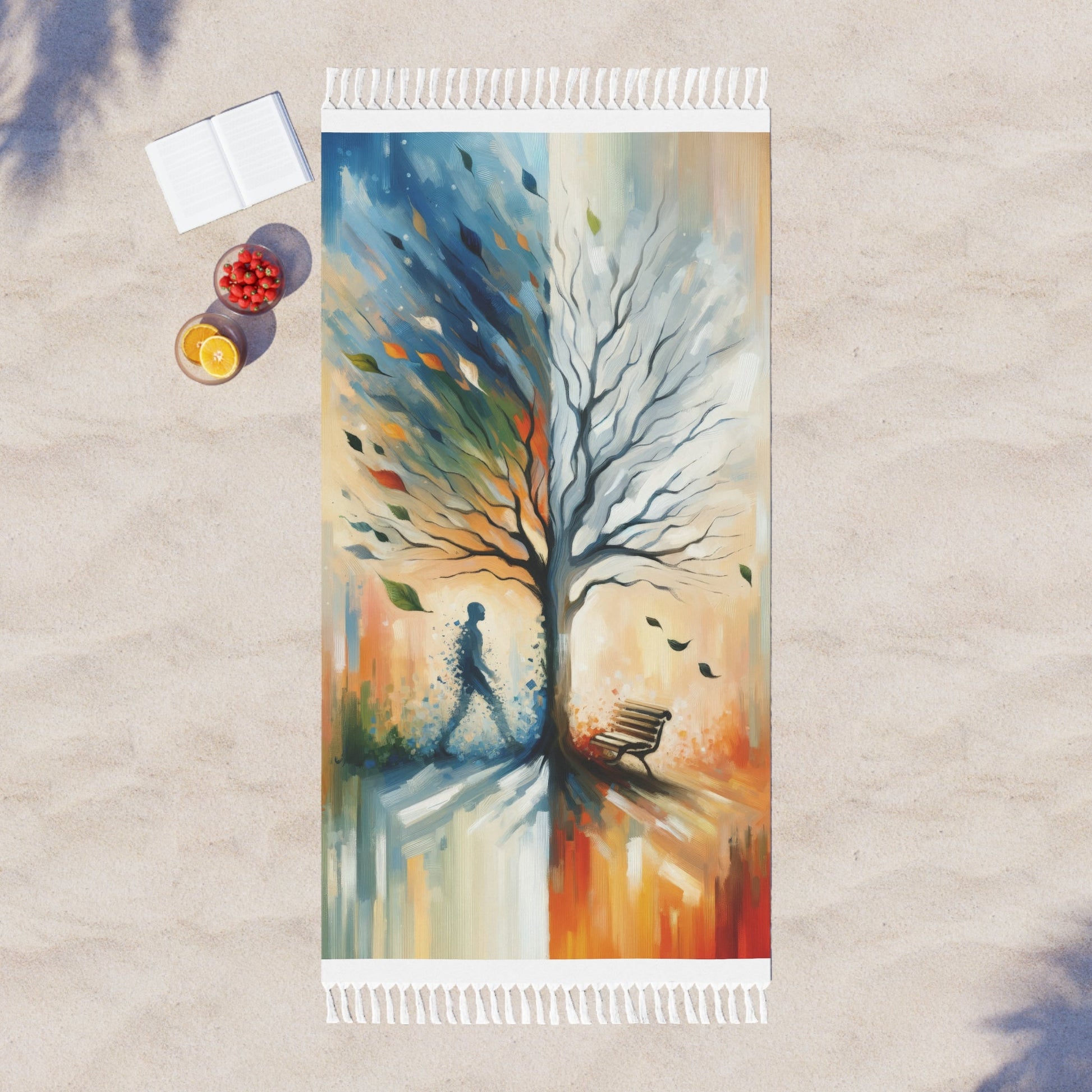 Transient Essence Anchored Boho Beach Cloth - ATUH.ART