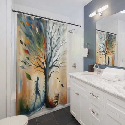 Transient Essence Anchored Shower Curtains - ATUH.ART